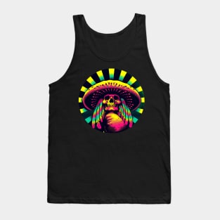 Dayglo Shroom Shaman Skull Tee Tank Top